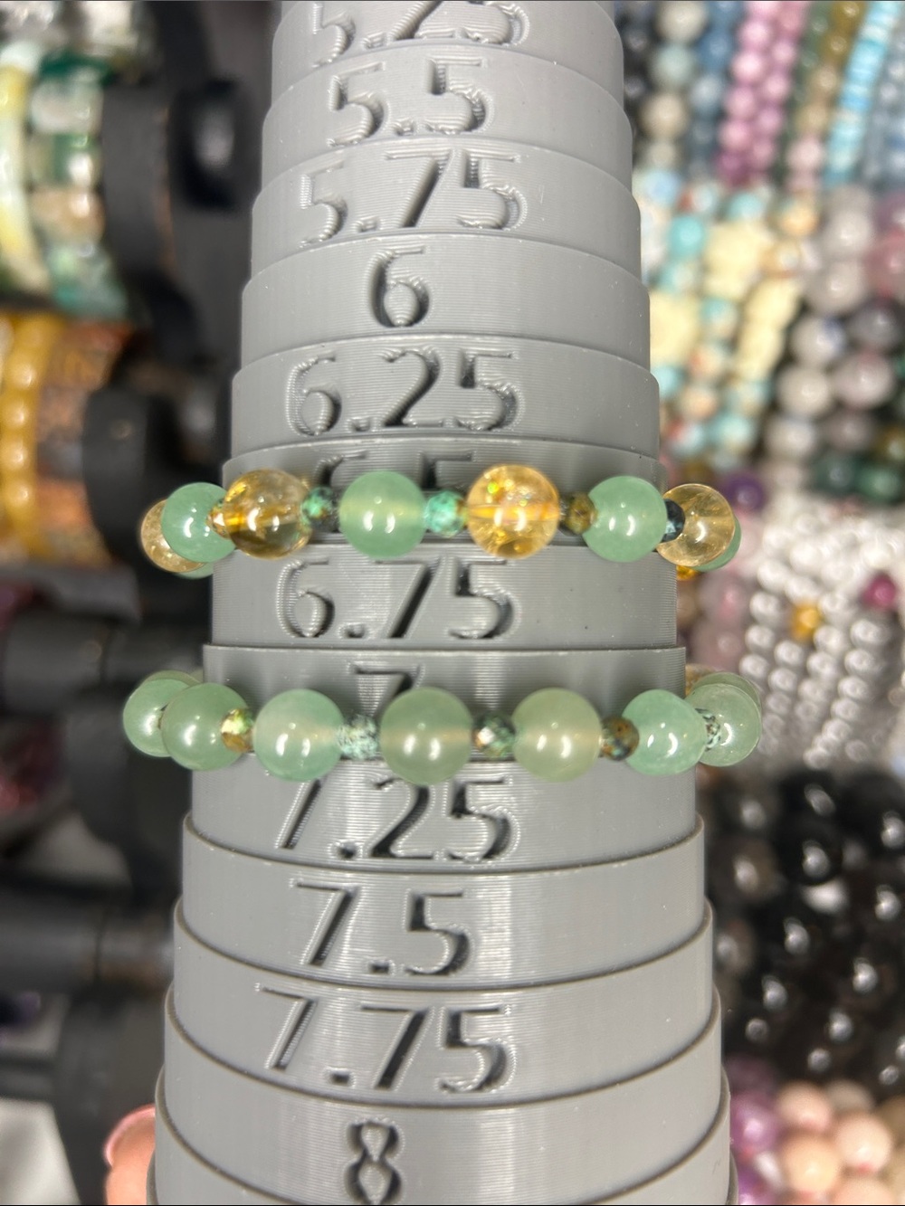 Citrine/Green aventurine and African turquoise bracelet (Bundle)